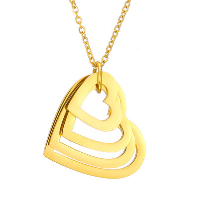 Collar Corazón de Melocotón Hueco en Acero Inoxidable Personalizado - Image 12