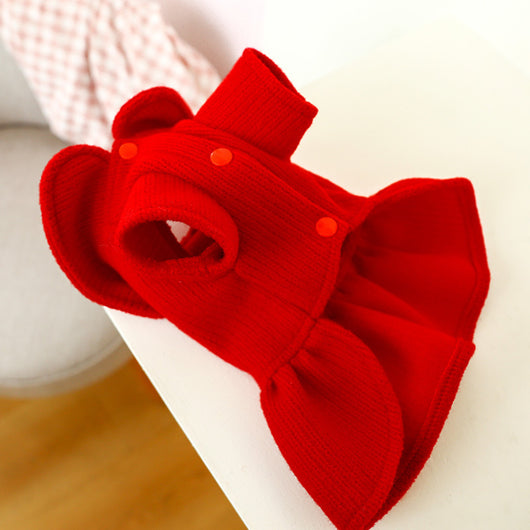 Conjunto de Ropa Navideña para Mascotas - Sudadera y Falda Alce Pareja Festiva - Image 9