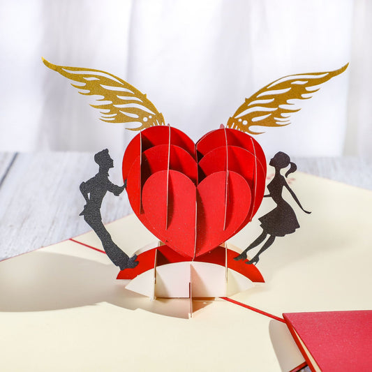 Tarjetas de Invitación 3D Grabadas Láser para Bodas, Aniversarios y San Valentín