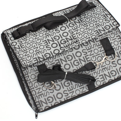 Double layer thickened waterproof dog car seat pad with grey camouflage exterior and plush cream-colored lining. - Image 2