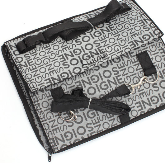 Double layer thickened waterproof dog car seat pad with grey camouflage exterior and plush cream-colored lining. - Image 2