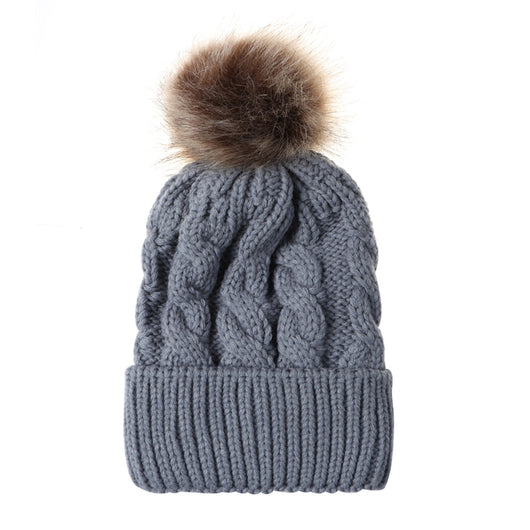 Gorro de Invierno Trenzado con Pompón - Juego Familiar Cálido - Image 12