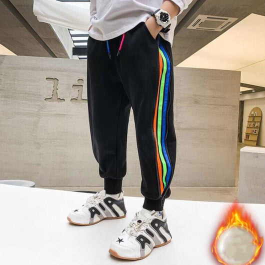 Pantalones Deportivos Infantiles con Cierre Lateral y Forro Polar - Image 19