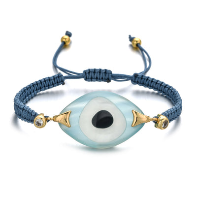 Pulsera Tejida a Mano con Ojo de Demonio Turco en Resina - Image 30
