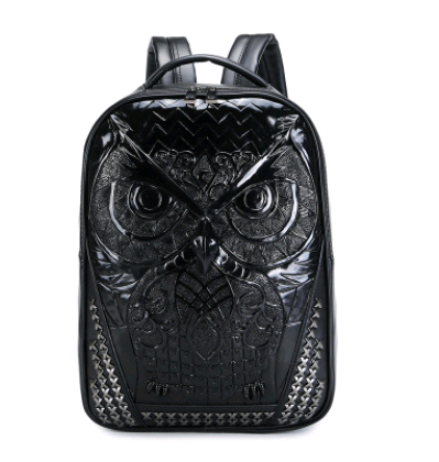 Mochila Deportiva Escolar con Diseño 3D de Búho - Bolsa para Computadora