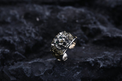 Anillo Ajustable Cabeza de Tigre en Plata 925 Estilo Retro - Image 9