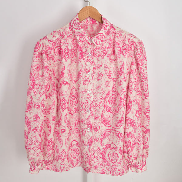 Blusa Retro Francesa Solapa Única Diseño Nicho para Mujer