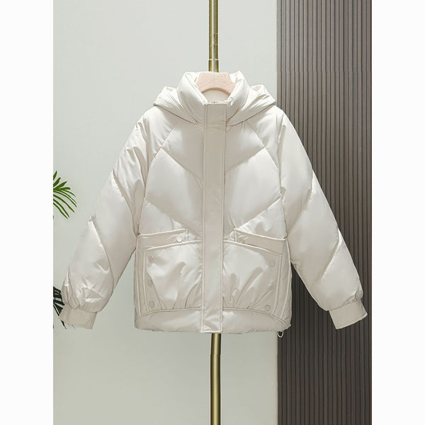 Chaqueta Acolchada Suelta con Capucha - Estilo Bread Cotton
