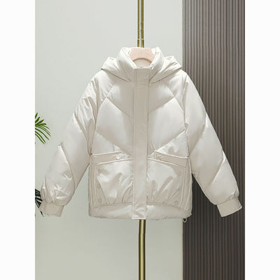 Chaqueta Acolchada Suelta con Capucha - Estilo Bread Cotton - Image 2