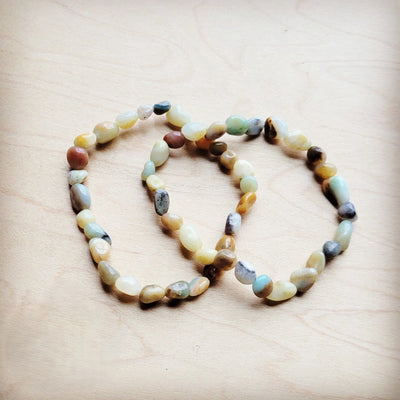 Amazonite Beaded Stretch Bracelet 807k