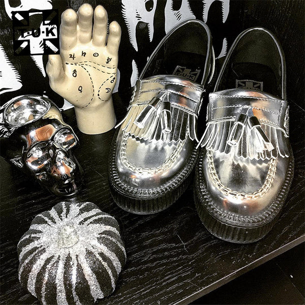 Zapatos Retro Harajuku con Plataforma Gruesa y Borlas - Estilo Inglés Vintage