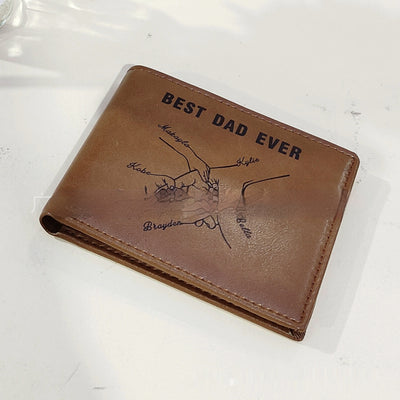 Billetera de Cuero Personalizada para Papá - Diseño Retro Europeo Ultraligera - Image 14