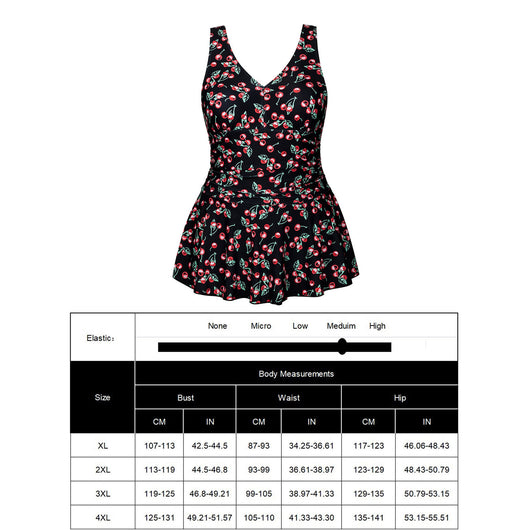 Traje de Baño Talla Grande Estampado sin Mangas para Mujer - Image 13