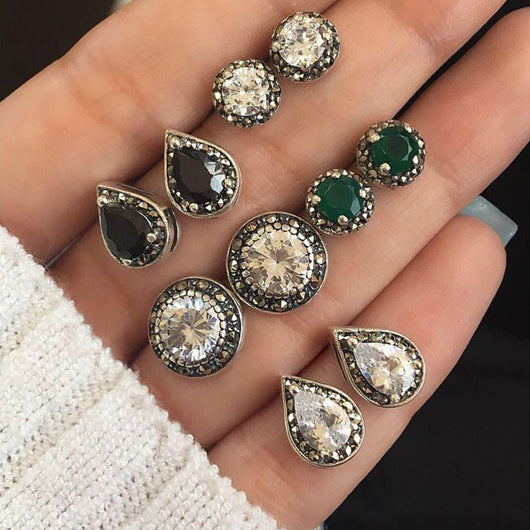 Aretes Bohemios de Cristal Brillante