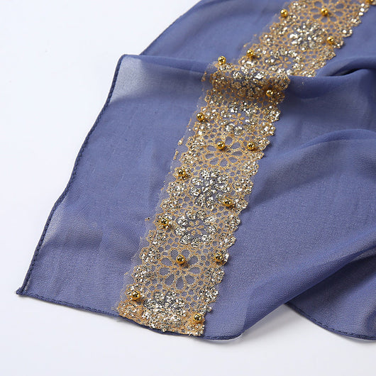 Pañuelo de Encaje con Perlas para Mujer - Elegancia y Estilo - Image 49