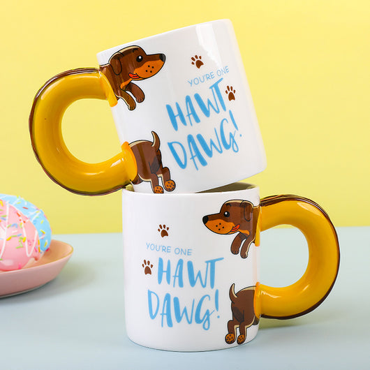 Taza de Cerámica con Diseño de Perro Salchicha Adorable - Image 2