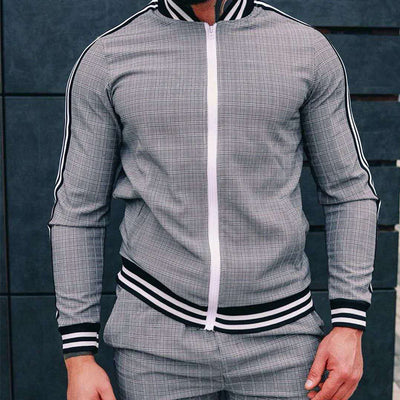 Camisa Deportiva Casual con Cierre y Cuadros para Hombre - Image 12