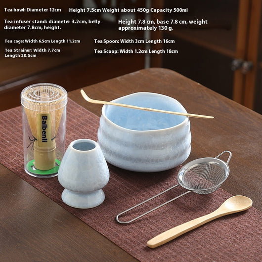 Juego de Té Matcha Kung Fu Estilo Japonés con Acabado Cristalino - Image 21