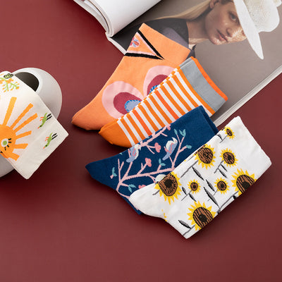 Medias para Mujer con Diseño Floral y Botánico - Image 2