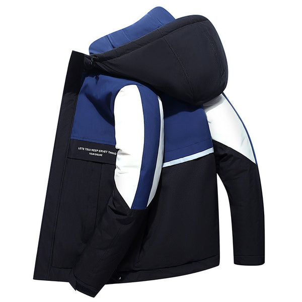 Abrigo de Algodón Grueso con Capucha para Hombre - Protección Térmica Outdoor - Image 21