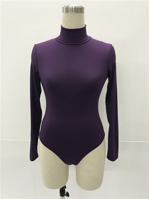Jumpsuit Invierno Mujer 12 Colores Cuello Alto Manga Larga Ajustado - Image 10