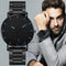 Reloj Ejecutivo Ultra Delgado con Correa de Acero Inoxidable para Hombre