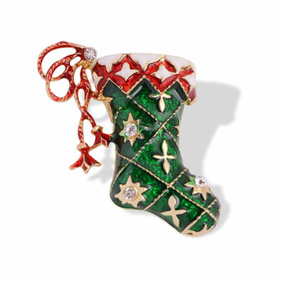 Broche Navideño de Calcetín Festivo - Image 4