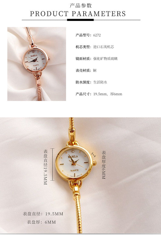 Reloj de Cuarzo Dorado Retro para Mujer - Image 11