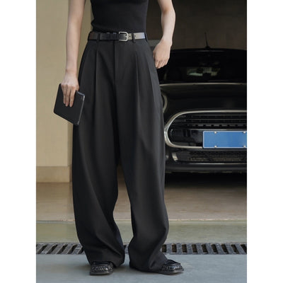 Pantalón Casual Holgado de Cintura Alta con Textura para Mujer - Image 2