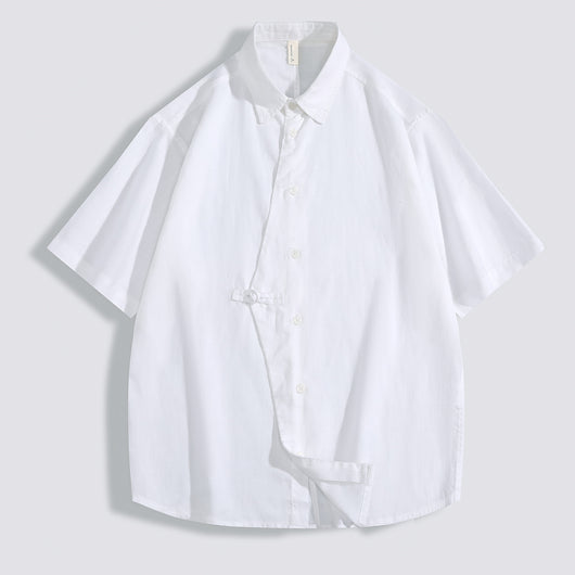 Camisa de Lino Manga Corta para Hombre - Estilo Moderno - Image 5