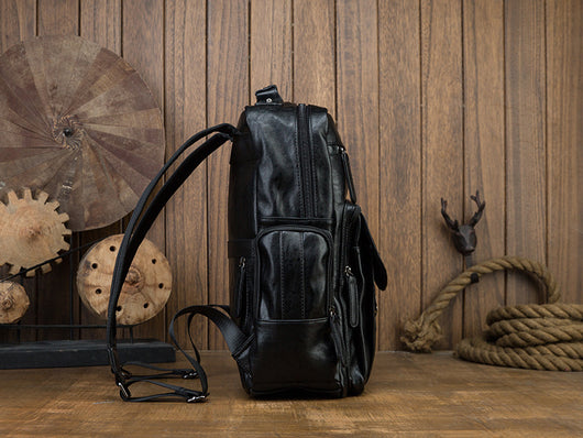 Mochila de Cuero Genuino para Hombre - Gran Capacidad, Diseño Moderno - Image 18