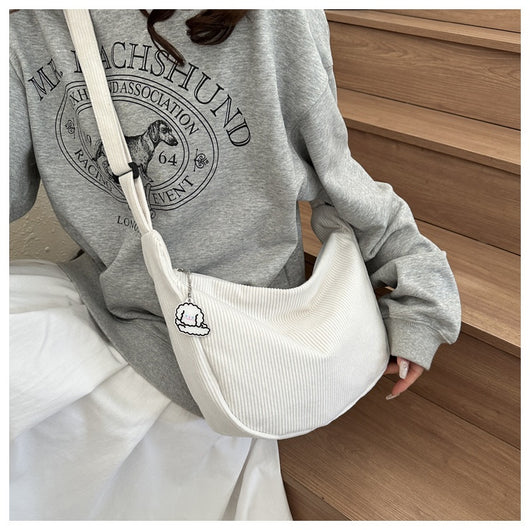 Bolsa Bandolera Artística Pana Un Hombro - Diseño Versátil para Estudiantes - Image 14