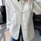 Blazer Vintage con Cuello Alto y Hebilla para Mujer