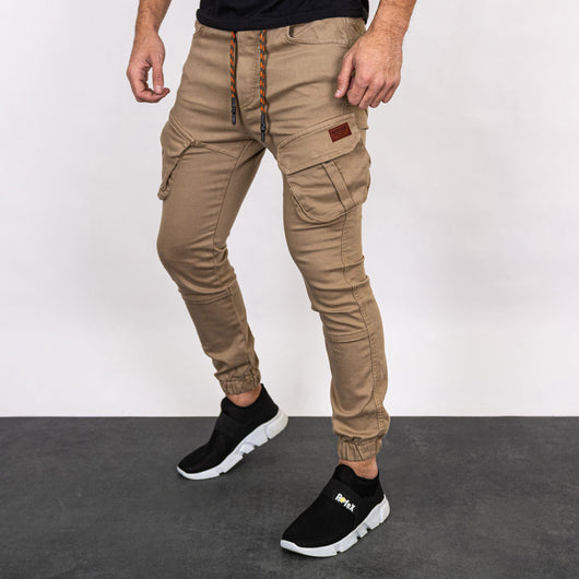 Pantalones Casuales de Color Sólido para Hombre - Overol Versátil - Image 7