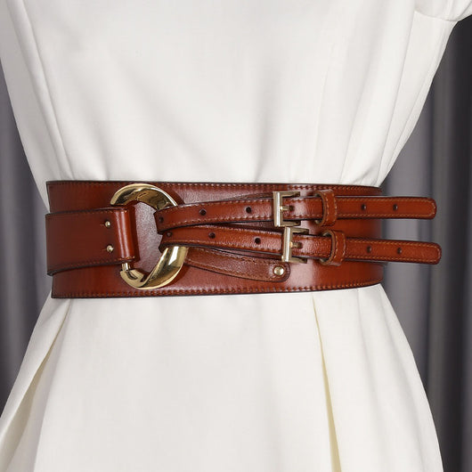 Conjunto Elegante de Suéter con Cinturón Decorativo de Cuero Irregular para Mujer - Image 12