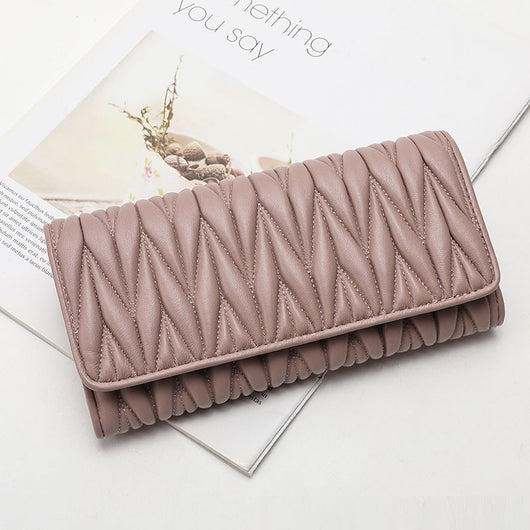 Billetera Larga de Cuero Genuino con Múltiples Compartimentos y Diseño Plisado - Image 14