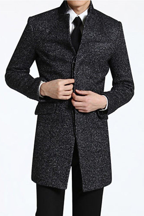Abrigo de Lana Ejecutivo de Corte Clásico para Hombre - Image 4