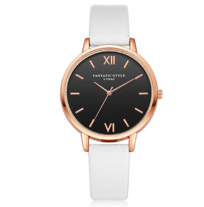 Reloj de Moda para Mujer con Correa de Cuero PU y Detalles Dorado Rosado - Image 5