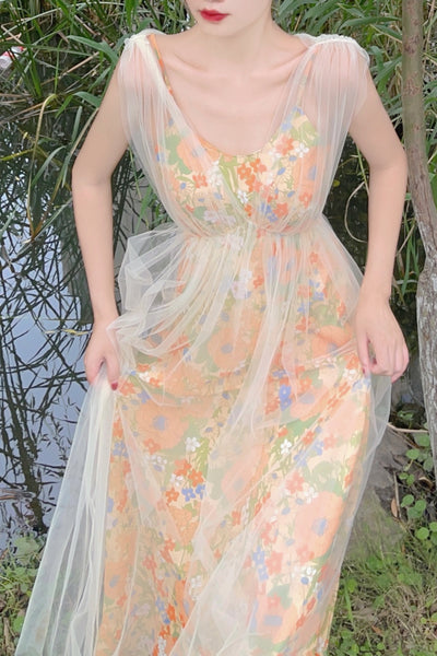 Vestido Hada de Malla con Patchwork Estampado - Image 6