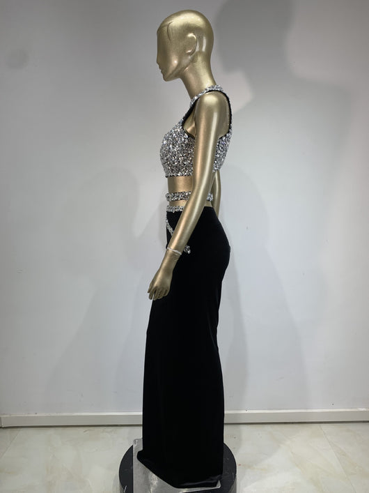 Vestido de Noche Brillante con Cristales Rhinestone para Mujer - Image 16