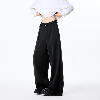 Pantalones Holgados de Pierna Recta con Drapeado Elegante - Image 3