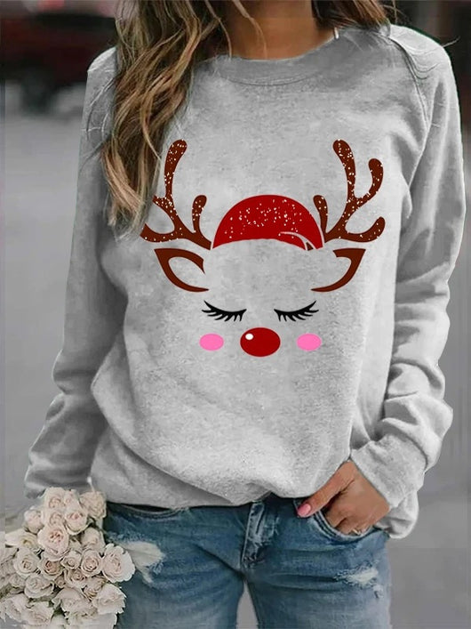 Suéter Navideño Holgado con Estampado Festivo para Mujer - Image 7