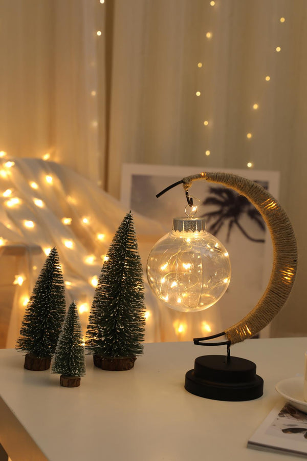 Lámpara Bola de Luz LED con Forma de Luna - Diseño de Corazón para Deseos