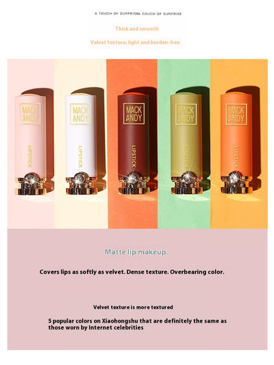 Kit de 5 Labiales Macaron Diamond Velvet - Colores Intensos y Larga Duración - Image 18