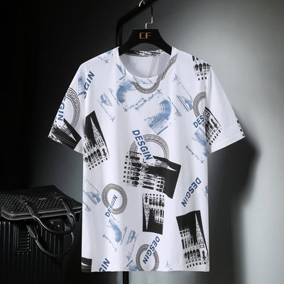 Playera Fresca Ice Silk Cuello Redondo Manga Corta Holgada - Image 8