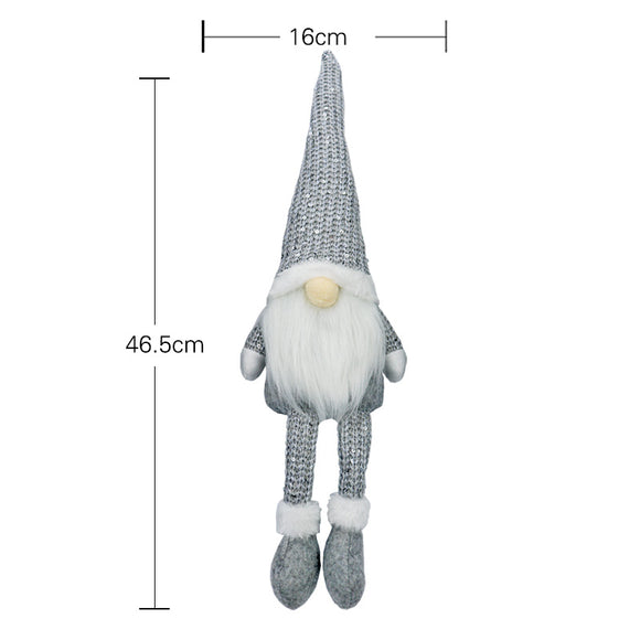 Muñeco Papá Noel Estilo Nórdico para Ventanas y Decoración Navideña