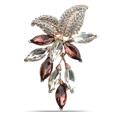 Broche de Cristal Austriaco Brillante con Diamantes Completos