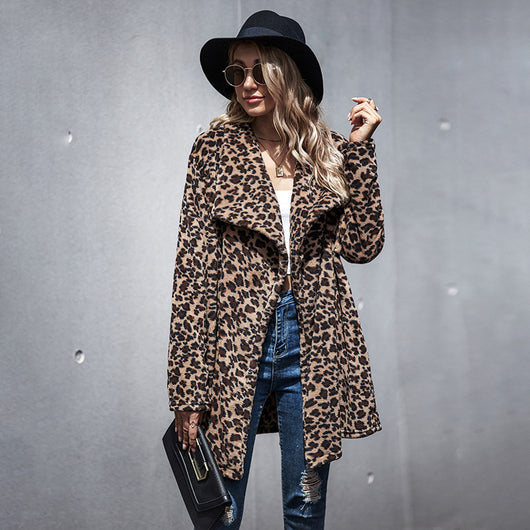 Abrigo Casual con Estampado de Leopardo - Image 5