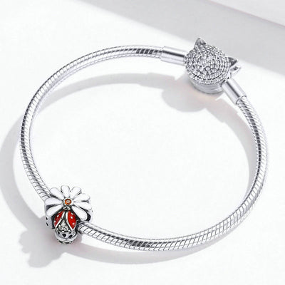 Abalorios de Plata Esterlina Mariquita Siete Estrellas S925 para Pulseras - Image 3