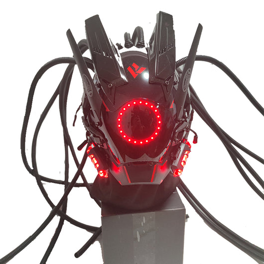 Máscara Cyber Futurista con Lámpara LED Trenzada - Image 5